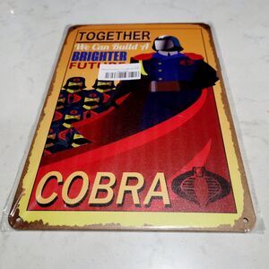 NEW GI Joe Cobra Commander 8x12 Propaganda Metal Tin Wall Sign NWT